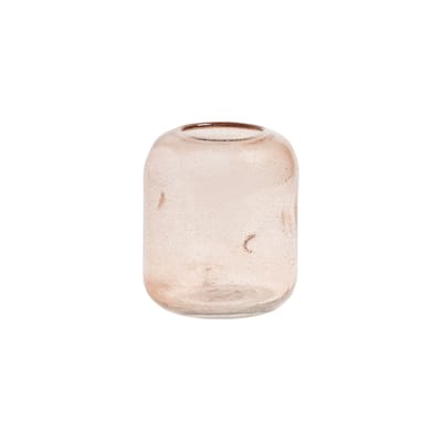 Vase Bubble verre rose / recyclé - Ø 13 x H 17 cm - & klevering
