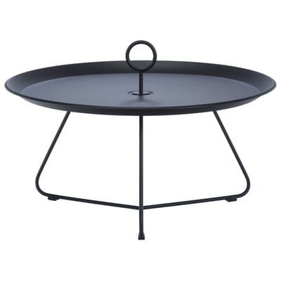 Table basse Eyelet Large métal noir / Ø 70 x H 35 cm - Houe
