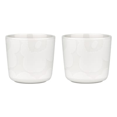 Tasse à café Unikko céramique blanc / Sans anse - Set de 2 - Marimekko