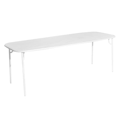 Table rectangulaire Week-End métal blanc / 220 x 85 cm - Aluminium - Petite Friture