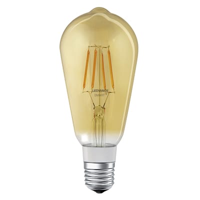 Ampoule LED E27 connectée verre or / Smart+ - Filaments Edison 5,5W=45W - Ledvance