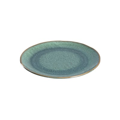 leonardo - assiette à dessert matera en céramique, grès émaillé couleur vert 18.17 x 2 cm made in design