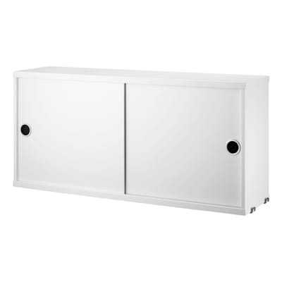 Caisson String® System bois blanc / 2 portes - L 78 x P 20 cm - String Furniture