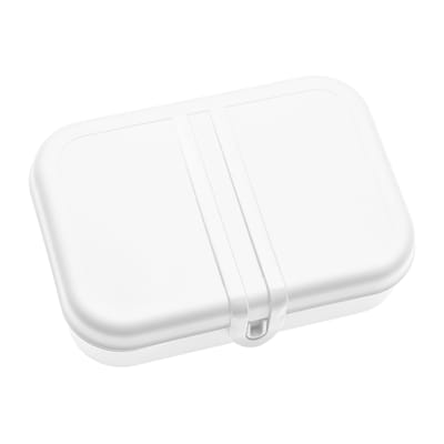 koziol - lunch box pascal en plastique couleur blanc 23 x 16.6 7 cm made in design