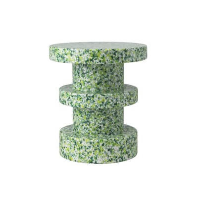 Table d'appoint Bit Stack plastique vert / Table d'appoint - Plastique 100% recyclé / Ø 36 cm - Norm