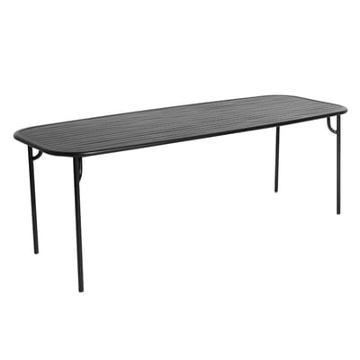 Table rectangulaire Week-End métal noir / 220 x 85 cm - Aluminium - Petite Friture