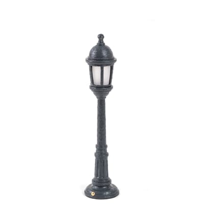 Lampe extérieur sans fil rechargeable Street Lamp Outdoor plastique gris / H 42 cm - USB - Seletti