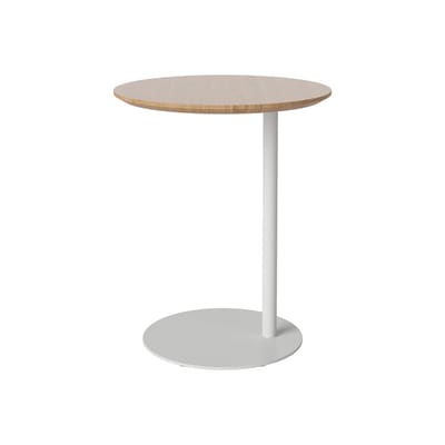 Table d'appoint Pillar gris bois naturel / Ø 45 x H 54,7 cm - Chêne & acier - Bolia