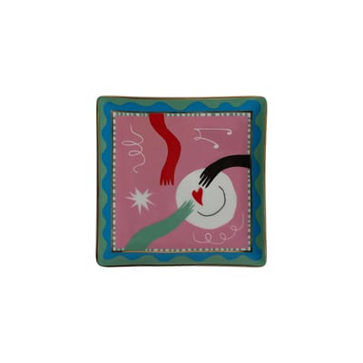 bitossi home - vide-poche pangea en céramique, porcelaine couleur multicolore 11 x 2 cm designer made in design