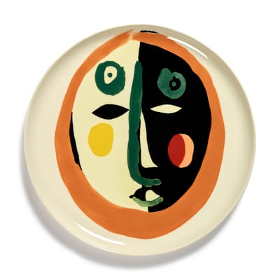 serax - assiette de présentation feast en céramique, grès émaillé couleur multicolore 24.99 x 2 cm designer ivo bisignano made in design