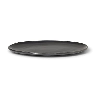 Ferm Living Black - Plate Flow - Enamelled China Size 27