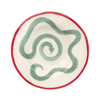 laetitia rouget - assiette vaisselle en céramique, grès couleur vert 26 x 3 cm designer laëtitia rouget made in design