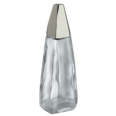 alessi - salière pz en verre, acier inoxydable couleur métal 18 x 25 13.7 cm designer peter zumthor made in design