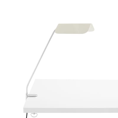 Lampe de bureau Apex Clip métal blanc / Base étau - H 43,2 cm / Orientable - Hay