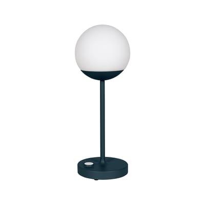 Lampe extérieur sans fil rechargeable Mooon! MAX LED métal verre bleu / H 41 cm - Fermob
