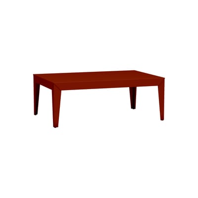 Table basse Zef OUTDOOR métal rouge / 120 x 80 cm - Matière Grise