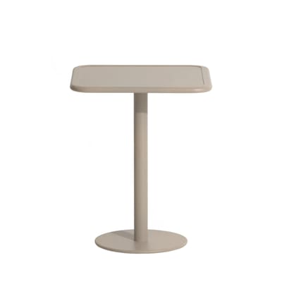 Table carrée Week-end Bistrot métal beige / 60 x 60 cm - Aluminium - Petite Friture