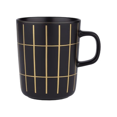 marimekko - mug tasses & mugs en céramique, grès couleur noir 8 x 9.5 cm designer armi ratia made in design