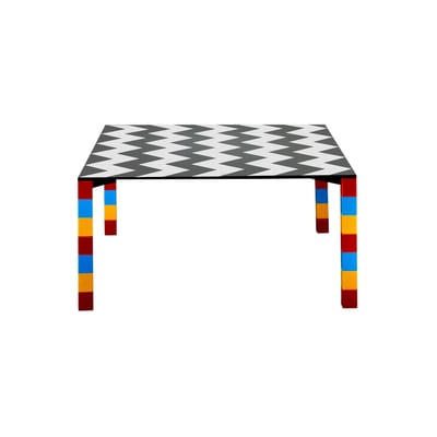 Table carrée Pierre multicolore / By George J. Sowden, 1981 / 150 x 150 cm - Memphis Milano