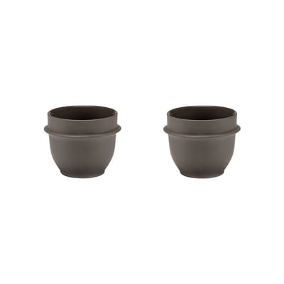 serax - tasse à espresso dune en céramique, porcelaine couleur marron 7.5 x 6 cm designer kelly wearstler made in design