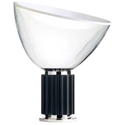Lampe de table Taccia LED verre noir / H 64,5 cm - Castiglioni, 1962 - Flos