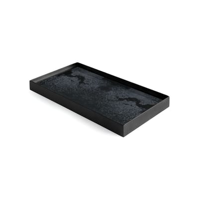 ethnicraft - plateau plateaux en verre, métal couleur noir 19.83 x 3 cm designer dawn sweitzer made in design