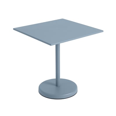 Table carrée Linear Café métal bleu / 70 x 70 cm - Muuto