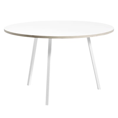 Table ronde Loop métal / Ø 120 cm - Stratifié finition linoleum - Hay