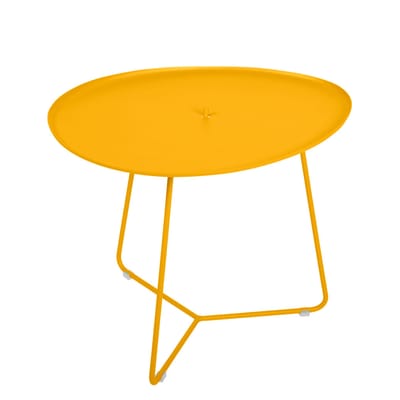 Table basse Cocotte métal jaune / L 55 x H 43,5 cm - Plateau amovible - Fermob