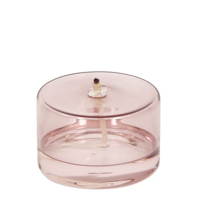enostudio - lampe à huile olie en verre, verre borosilicaté couleur rose 20.33 x 6.5 cm designer eno studio made in design