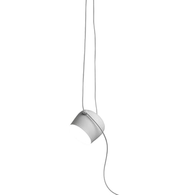 Lampe AIM LED métal blanc / À suspendre - Branchement secteur / Ø 24 cm - Flos