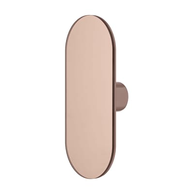 Patère Ovali métal verre rose / Miroir - L 7 x H 16 cm - AYTM