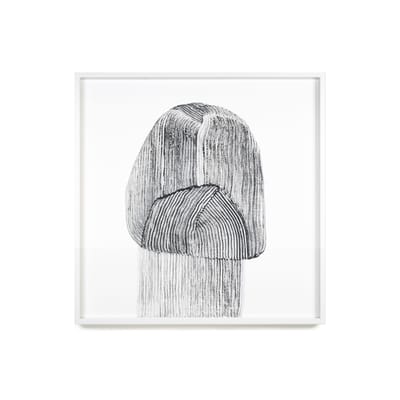 Affiche encadrée Ronan Bouroullec - Drawing 9 papier noir / 70 x 70 cm - The Wrong Shop