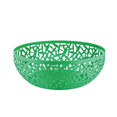alessi - corbeille cactus en métal, acier couleur vert 29 x 10.8 cm designer marta sansoni made in design