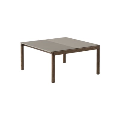 Table basse Couple céramique beige / 84.4 x 80 x H 40 cm - Plateau grès réversible - Muuto
