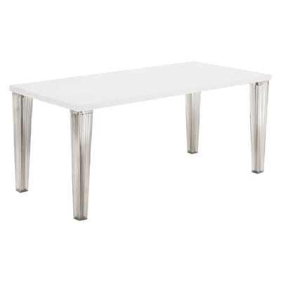 Table rectangulaire Top Top plastique blanc / Laquée - L 160 cm - Kartell