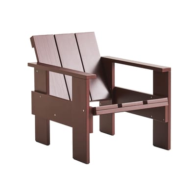 Fauteuil lounge Crate Outdoor bois rouge / Gerrit Rietveld, 1934 - Hay
