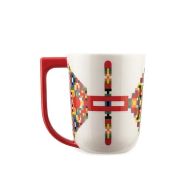 Mug Holyhedrics céramique rouge / 40 cl - Alessi