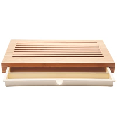 alessi - planche à pain en bois, bambou couleur bois naturel 42 x 27 4.5 cm designer anna & gian franco gasparini made in design