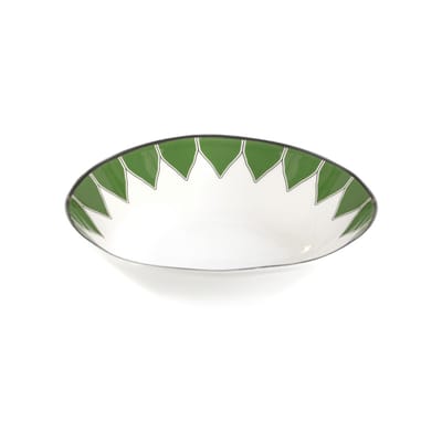 maison sarah lavoine - saladier daria en céramique, céramique émaillée couleur vert 34.76 x cm designer made in design