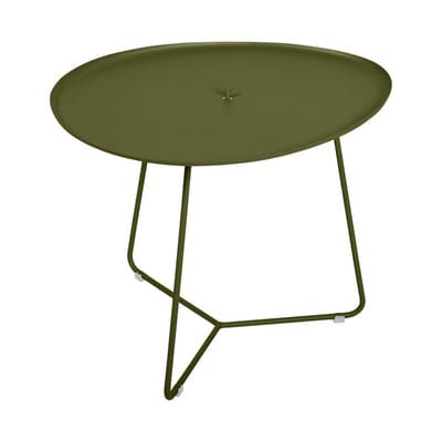 Table basse Cocotte métal vert / L 55 x H 43,5 cm - Plateau amovible - Fermob