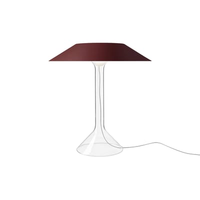 Lampe de table Chapeaux LED métal rouge / Ø 44 x H 47 cm - Foscarini