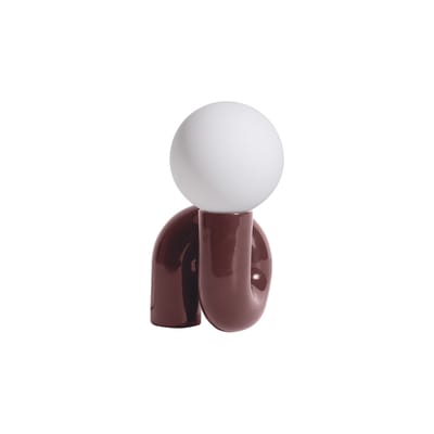 Lampe de table Neotenic LED Petite céramique rouge marron / L 18 x H 26 cm - Petite Friture