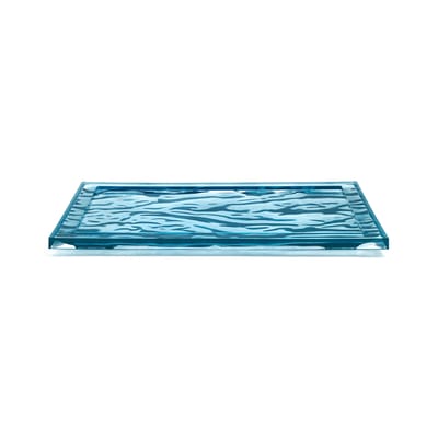 Plateau Dune Small plastique bleu / 46 x 32 cm - PMMA - Kartell