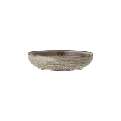 bloomingville - saladier vaisselle en céramique, grès émaillé couleur marron 22 x 5 cm made in design