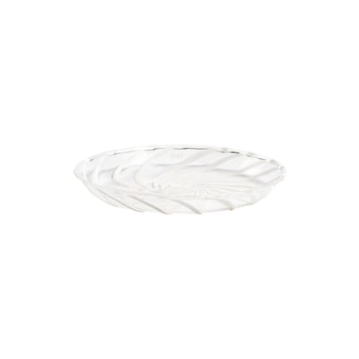 Assiette à mignardises Spin verre blanc transparent / Set de 2 - Hay