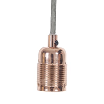 Suspension Frama Kit tissu gris cuivre / Set câble & Douille E27 - Frama