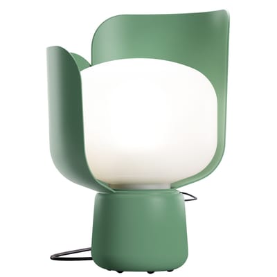 Lampe de table Blom métal vert / H 24 cm - Fontana Arte