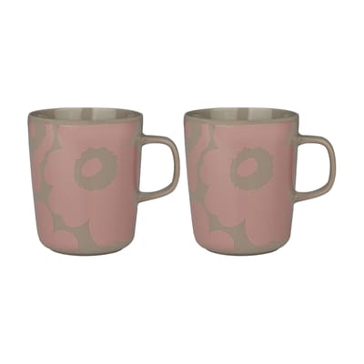 marimekko - mug tasses & mugs en céramique, grès couleur rose 8 x 9.5 cm designer maija isola made in design