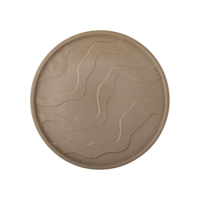 bloomingville - vide-poches déco en céramique, grès émaillé couleur marron 32 x 2 cm made in design